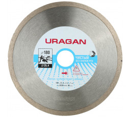 Алмазный диск URAGAN 180х25.4 мм 909-12172-180