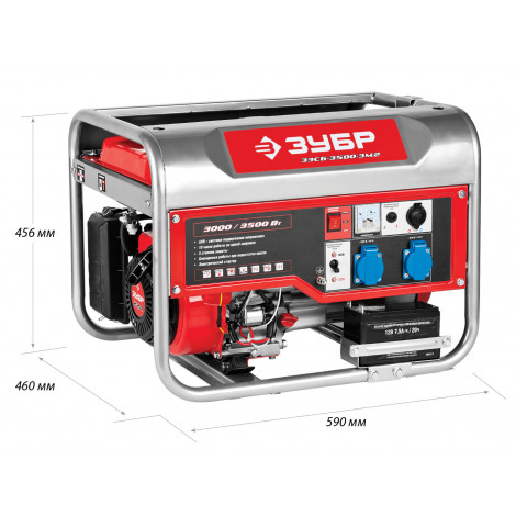 Бензиновый генератор (электростанция) ЗУБР ЗЭСБ-3500-ЭМ2