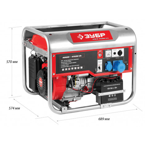 Бензиновый генератор (электростанция) ЗУБР ЗЭСБ-4500-ЭА