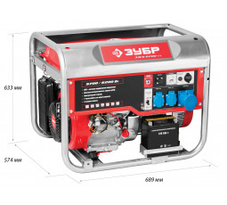 Бензиновый генератор (электростанция) ЗУБР ЗЭСБ-6200-ЭА