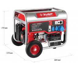 Бензиновый генератор (электростанция) ЗУБР ЗЭСБ-6200-ЭН