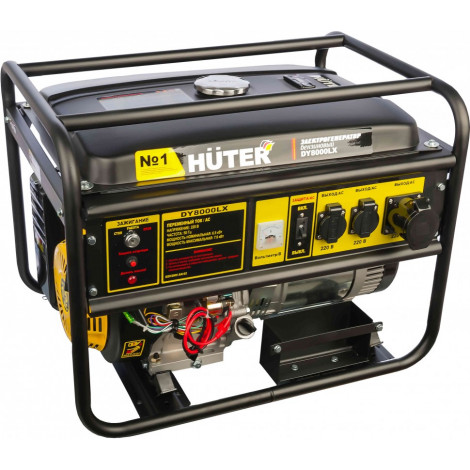 Бензиновый генератор (электростанция) HUTER DY8000LX