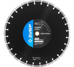Алмазный диск ЗУБР 400х25.4 мм 36655-400