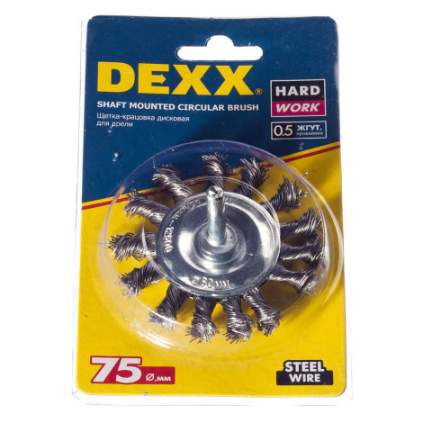 Щётка дисковая для дрели DEXX 75 мм 35108-075