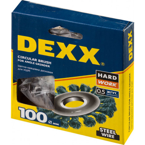 Щётка дисковая для УШМ DEXX 100 мм 35100-100