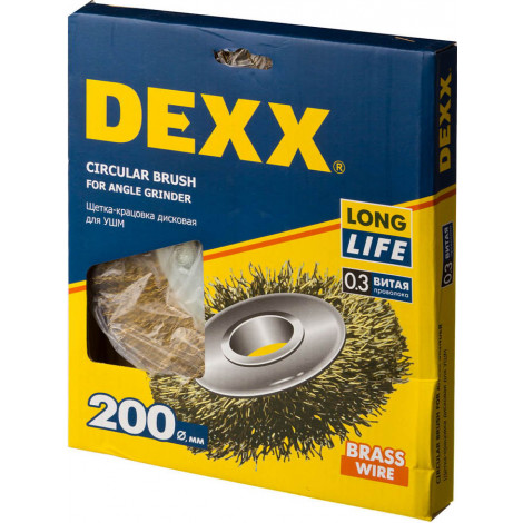 Щётка дисковая для УШМ DEXX 200 мм 35101-200