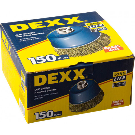 Щётка-крацовка чашечная для УШМ DEXX 150 мм 35103-150