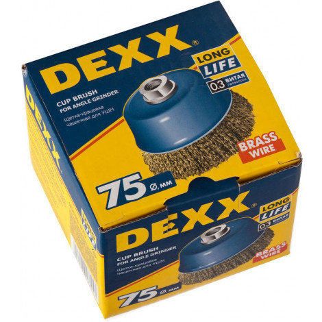 Щётка-крацовка чашечная для УШМ DEXX 75 мм 35103-075