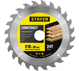 Диск пильный по дереву с гвоздями STAYER 210х30 мм 24T 3683-210-30-24