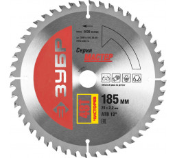 Диск пильный по дереву ЗУБР 185х20 мм 48T 36914-185-20-48
