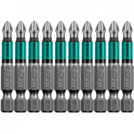Биты для шуруповёрта KRAFTOOL PH2 50 мм 10 шт Optimum Line 26122-2-50-10