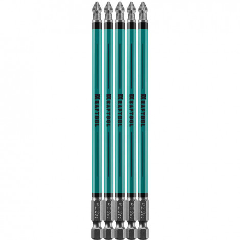 Биты для шуруповёрта KRAFTOOL PZ2 150 мм 5 шт Optimum Line 26124-2-150-5