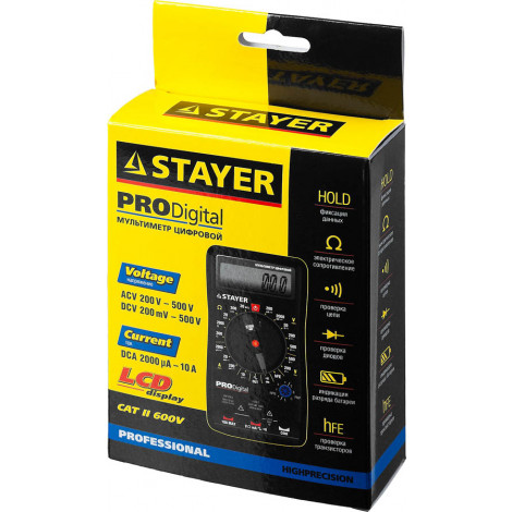 Мультиметр цифровой STAYER PRODigital 45310