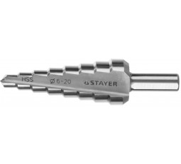 Ступенчатое сверло STAYER 6-28 мм 8 ступеней 29660-6-20-8