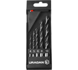 Набор спиральных сверл URAGAN 5 шт 4-5-6-8-10 мм 29419-H5