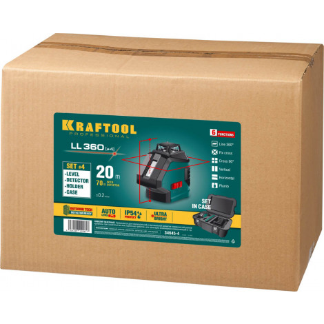 Лазерный уровень KRAFTOOL LL360-4 34645-4