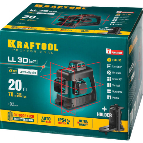 Лазерный уровень KRAFTOOL LL-3D-2 34640-2