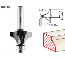 Фреза кромочная калевочная ЗУБР №1 d=38.1 мм 28784-31.8