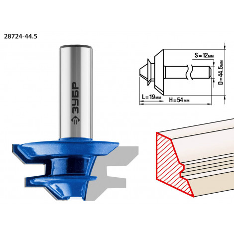 Фреза кромочная для углового сращивания ЗУБР d=44.5 мм 28724-44.5