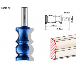 Фреза кромочная фигурная №8 ЗУБР d=32 мм 28719-32
