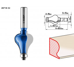 Фреза кромочная фигурная №7 ЗУБР d=32 мм 28718-32