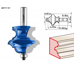 Фреза кромочная фигурная многопрофильная №6 ЗУБР d=57 мм 28717-57