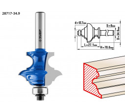 Фреза кромочная фигурная многопрофильная №6 ЗУБР d=34.9 мм 28717-34.9