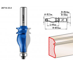 Фреза кромочная фигурная №5 ЗУБР d=25.4 мм 28716-25.4