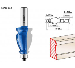 Фреза кромочная фигурная №3 ЗУБР d=44.5 мм 28714-44.5