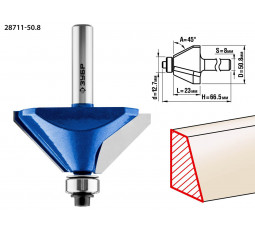 Фреза кромочная калевочная(фасочная) №9 ЗУБР d=50.8 мм 28711-50.8