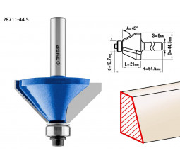 Фреза кромочная калевочная(фасочная) №9 ЗУБР d=44.5 мм 28711-44.5