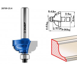 Фреза кромочная калевочная №7 ЗУБР d=25.4 мм 28709-25.4