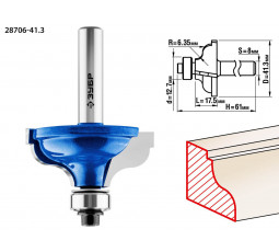 Фреза кромочная калевочная №5 ЗУБР d=41.3 мм 28706-41.3