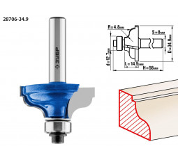 Фреза кромочная калевочная №5 ЗУБР d=34.9 мм 28706-34.9