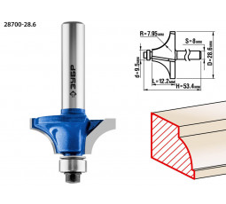Фреза кромочная калевочная №1 ЗУБР d=28.6 мм 28700-28.6