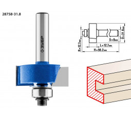 Фреза четвертная кромочная фальцевая ЗУБР d=31.8 мм 28758-31.8