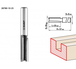 Фреза пазовая прямая ЗУБР D=10 мм 28780-10-25