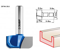 Фреза пазовая фасонная №7 ЗУБР D=28.6 мм 28746-28.6
