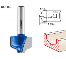 Фреза пазовая фасонная №2 ЗУБР D=23.8 мм 28741-23.8
