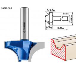 Фреза пазовая фасонная №1 ЗУБР D=38.1 мм 28740-38.1