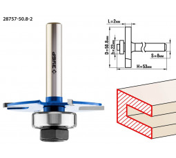 Фреза горизонтально-пазовая ЗУБР D=50.8 мм 28757-50.8-2