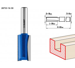 Фреза пазовая прямая ЗУБР D=16 мм 28753-16-30