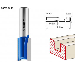 Фреза пазовая прямая ЗУБР D=14 мм 28753-14-19