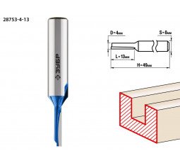 Фреза пазовая прямая ЗУБР D=4 мм 28753-4-13