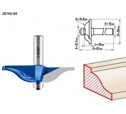 Фреза фигирейная №1 ЗУБР D=89 мм 28760-89