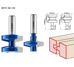 Набор фрез пазо-шиповых ЗУБР 2шт 28731-38.1-H2