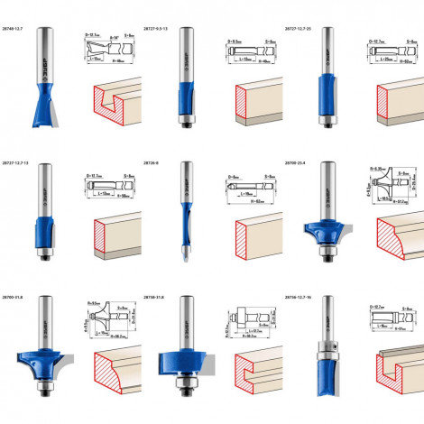 Набор профильных фрез ЗУБР 26 шт 28796-H26